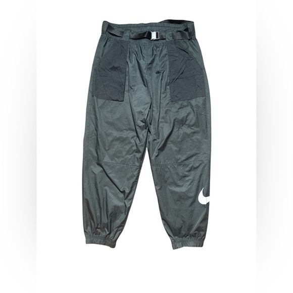 Nike sportswear belted swoosh jogger windbreaker pants XL black CJ3776-010 - Picture 1 of 8